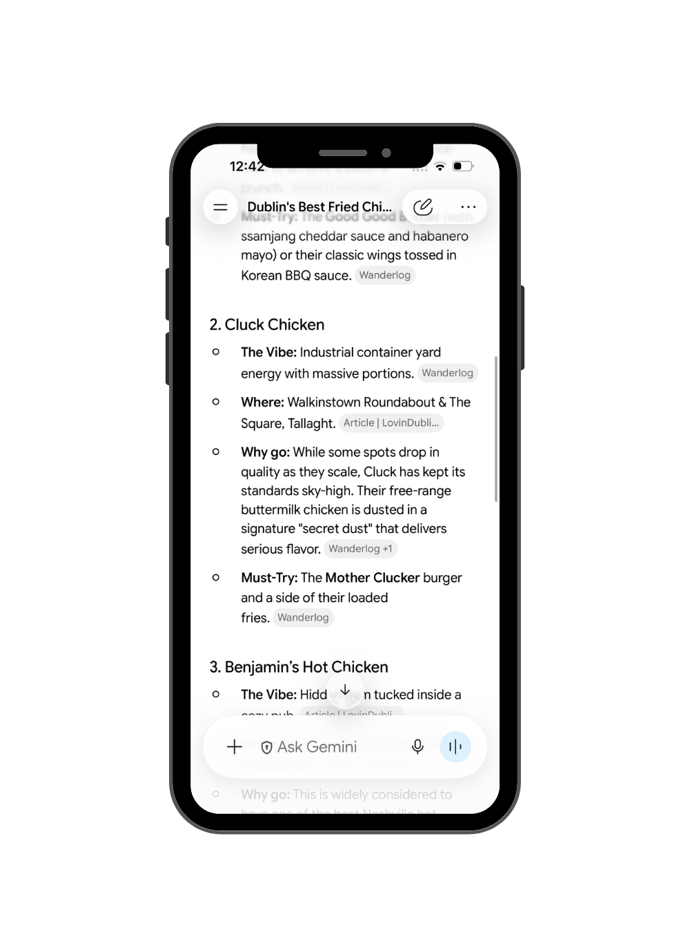 Cluck Chicken named in Google AI Overview for Dublin's best fried chicken, AI SEO Ireland case study
